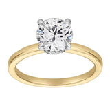 Lila 14K Yellow Gold Round Lab Grown Diamond Hidden Halo Ring - 1.5 Ct