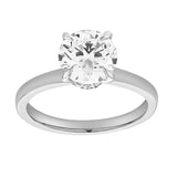 Liora 14K White Gold Round Lab Grown Diamond Hidden Halo Ring - 1.98 Ct