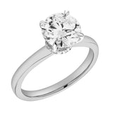 Liora 14K White Gold Round Lab Grown Diamond Hidden Halo Ring - 1.98 Ct
