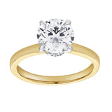 Liora 14K Yellow Gold Round Lab Grown Diamond Hidden Halo Ring - 1.98 Ct