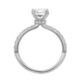 Aurielle 14K White Gold Round Cut Hidden Halo Lab Grown Diamond Engagement Ring - 2 Ct