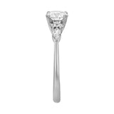 Elora 14K White Gold Round & Marquise Cut Lab Grown Diamond Engagement Ring - 1 Ct