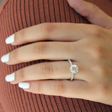 Amore 14K Yellow Gold Round Cut Lab Grown Diamond Hidden Halo Engagement Ring - 1.95 Ct