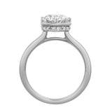 Tiarae 14K White Gold Round Cut Lab Grown Diamond Cathedral Ring - 2 ct