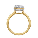 Tiarae 14K Yellow Gold Round Cut Lab Grown Diamond Cathedral Ring - 2 ct