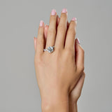Lyanna 14K White Gold Round Lab Grown Diamond Engagement Ring - 6.25 cts