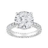 Laryssa 14K White Gold Round Lab Grown Diamond Hidden Halo Engagement Ring - 7 cts
