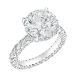 Laryssa 14K White Gold Round Lab Grown Diamond Hidden Halo Engagement Ring - 7 cts