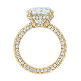 Laryssa 14K Yellow Gold Round Lab Grown Diamond Hidden Halo Engagement Ring - 7 cts
