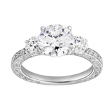 Ismere 2.70 Ct Round Lab Grown Diamond Engagement Ring in 14K White Gold