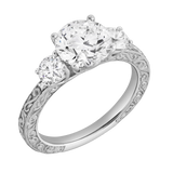 Ismere 2.70 Ct Round Lab Grown Diamond Engagement Ring in 14K White Gold