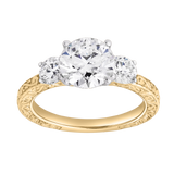 Ismere 2.65 Ct Round Lab Grown Diamond Engagement Ring in 14K Yellow Gold