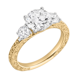 Ismere 2.65 Ct Round Lab Grown Diamond Engagement Ring in 14K Yellow Gold