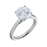 Zoey 14K White Gold Round Cut Lab Grown Diamond Cathedral Engagement Ring - 2.5 Cts