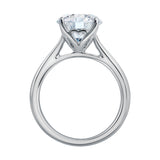 Zoey 14K White Gold Round Cut Lab Grown Diamond Cathedral Engagement Ring - 2.5 Cts