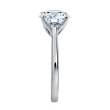 Zoey 14K White Gold Round Cut Lab Grown Diamond Cathedral Engagement Ring - 2.5 Cts