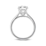 Zoey 14K White Gold Round Cut Lab Grown Diamond Cathedral Engagement Ring - 2.5 Cts