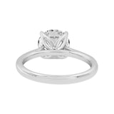 Zoey 14K White Gold Round Cut Lab Grown Diamond Cathedral Engagement Ring - 2.5 Cts