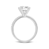 Mila 14K White Gold Round Cut Lab Grown Diamond Classic Engagement Ring - 2.6 Ct