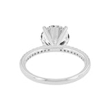 Mila 14K White Gold Round Cut Lab Grown Diamond Classic Engagement Ring - 2.6 Ct