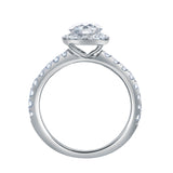 Paloma 14K White Gold Round Cut Lab Grown Diamond Halo Engagement Ring - 1.5 ctw