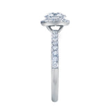 Paloma 14K White Gold Round Cut Lab Grown Diamond Halo Engagement Ring - 1.5 ctw