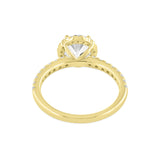 Paloma 14K Yellow Gold Round Cut Lab Grown Diamond Halo Engagement Ring - 1.5 ctw