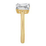 Willow 14K Yellow Gold Toi et Moi Emerald and Pear Lab Grown Diamond Ring - 2 ct
