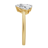 Twin Flames 14K Yellow Gold Pear Cut Lab Grown Diamond Toi et Moi Ring - 2 ct