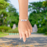 Luv Me Lace Agate Bolo Adjustable I Love You Heart Bracelet in 14K Rose Gold Plated Sterling Silver