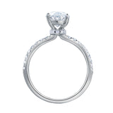Adriana 14K White Gold Oval Lab Grown Diamond Hidden Halo Engagement Ring - 2.35 Ct