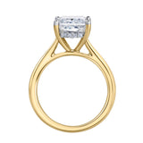 Genoveva 14K Yellow Gold Princess Cut Lab Grown Diamond Hidden Halo Engagement Ring - 2.2 Ct