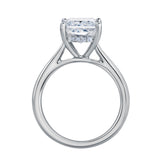 Genoveva 14K White Gold Princess Cut Lab Grown Diamond Hidden Halo Engagement Ring - 2.2 Ct