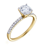 Kara 14K Yellow Gold Round Lab Grown Diamond Engagement Ring - 1.15 Ct