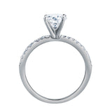 Kara 14K White Gold Round Lab Grown Diamond Engagement Ring - 1.15Ct