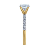 Kara 14K Yellow Gold Round Lab Grown Diamond Engagement Ring - 1.15 Ct
