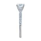 Kara 14K White Gold Round Lab Grown Diamond Engagement Ring - 1.15Ct
