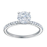 Kara 14K White Gold Round Lab Grown Diamond Engagement Ring - 1.15Ct