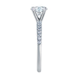 Isabella 14K White Gold Round Cut Lab Grown Diamond Halo Engagement Ring - 1.2 ctw