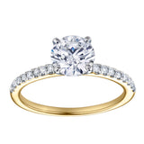 Isabella 14K Yellow Gold Round Shape Lab Grown Diamond Engagement Ring - 1.2 Ct