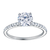 Isabella 14K White Gold Round Cut Lab Grown Diamond Halo Engagement Ring - 1.2 ctw