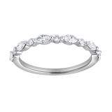 Mariah 0.5 Ct Marquise Lab Grown Diamond Band in 14K White Gold