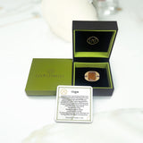 Chatoyant Yellow Tiger Eye Stone & Champagne Diamond Signet Ring in 14K Yellow Gold Plated Sterling Silver