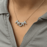 Bubble Initial Diamond Letter Pendant in 14K Yellow Gold - O