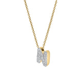 Bubble Initial Diamond Letter Pendant in 14K Gold – N