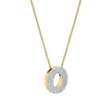 Bubble Initial Diamond Letter Pendant in 14K Yellow Gold Big - O