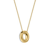Bubble Initial Diamond Letter Pendant in 14K Yellow Gold Big - O