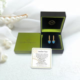 Summer Nights Turquoise & Diamond Hoop Earrings in 14K Yellow Gold Plated Sterling Silver