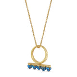 Summer Nights Turquoise Multistone Ring & Pendant in 14K Yellow Gold Plated Sterling Silver