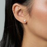 Valessa 14K White Gold Lab Grown Diamond Toi Et Moi Earrings – 0.5 Ct